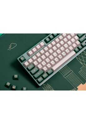 Akko Клавіатура механічна 3098S London 98Key, TTC Speed Silver, USB-A, Hot-swappable, EN/UKR, RGB, Зелений