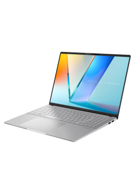ASUS Ноутбук Vivobook S 16 M5606UA-MX027 16" 3.2K OLED, AMD R7-8845HS, 32GB, F1TB, UMA, NoOS, Сріблястий