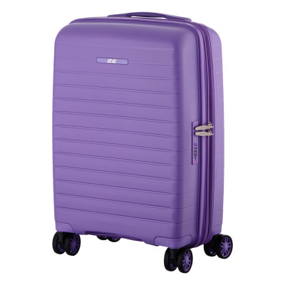 2E Валіза, Aero, поліпропілен, мала, 35/44 л, TSA, 4 колеса, EXP, лавандовий