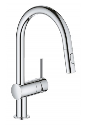 Grohe Змішувач для кухні Vento Dual Spray, довж.виливу - 223мм, поворотний/витяжний, 1важіль, хром