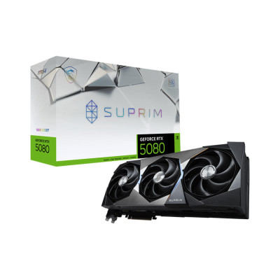 MSI Відеокарта GeForce RTX 5080 16GB GDDR7 SUPRIM SOC