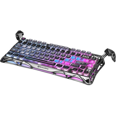 GravaStar Клавіатура механічна GravaStar K1 Pro 80keys, GravaStar x Kailh Speedy Mint, BT/WL/USB, cyberpunk
