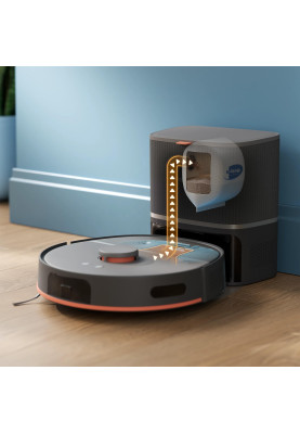 Philips Робот-пилосос Series 5000, h=29.2см, вологе прибирання, конт пил -0.26л, вода -0.27л, автон. робота до 200хв, EPA 10, чорний