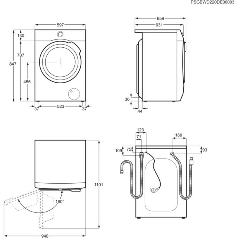 Electrolux Пральна машина фронтальна, 10кг EW8F161PSUC