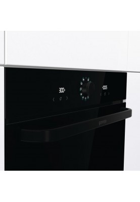 Gorenje Духова шафа електрична, 77л, A, пара, дисплей, макс.темпер.-300, чорний