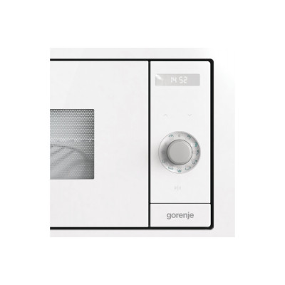 Gorenje Мікрохвильова піч вбудовувана Simplicity, 23л, міх. управл., 900Вт, гриль, дисплей, білий