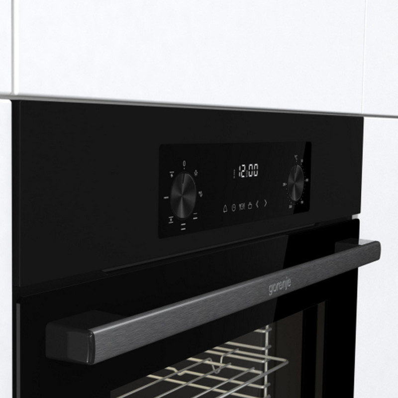 Gorenje Духова шафа електрична, 61л, A, дисплей, конвекція, чорний