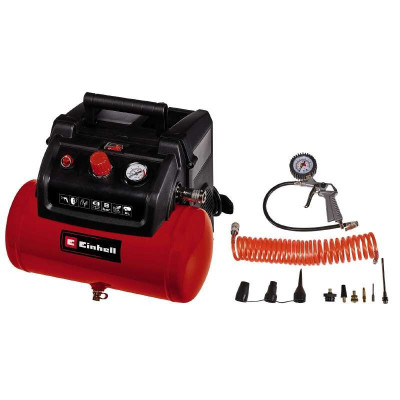 Einhell Компресор безмасляний TC-AC 190/6/8 OF Set, 6 л, 1200 Вт, 190 л/хв