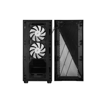 2E Gaming Корпус Infinity G205A без БЖ 2xUSB3.0, 1xUSBType-C, 1x120мм ARGB, 2x120мм, VGA 345мм, LCS ready, TG Side Panel, ATX, чорний