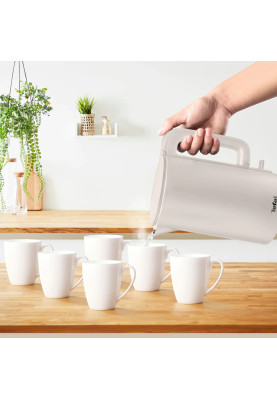 Tefal Електрочайник Thermo Protect, 1.5л, пластик, нержавіюча сталь, бежевий