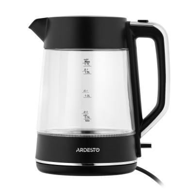 ARDESTO Електрочайник Ardesto 1.7л, Otter, скло, чорний ARDESTO Електрочайник Ardesto 1.7л, Otter, скло, чорний