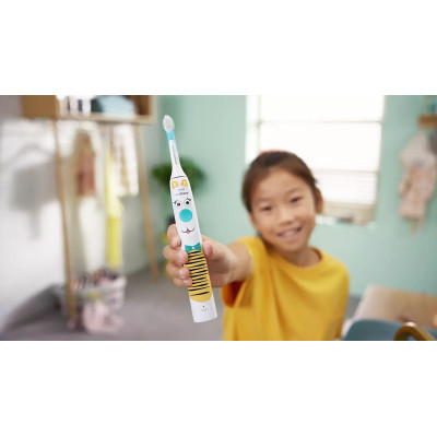 Philips Щітка зубна електр. Sonicare For Kids, для дітей, насадок-1, 2 комплекти наклейок, білий