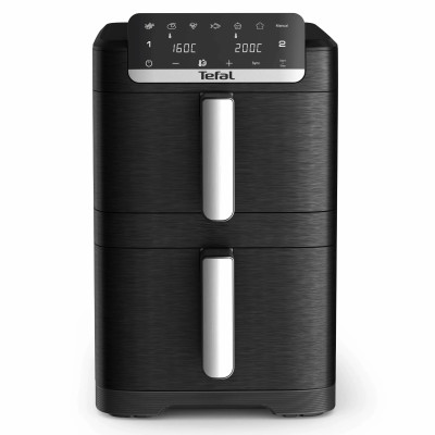 Tefal Мультипіч Tefal Easy Fry Crispy Stack, 2700Вт, чаша-6+4л, сенсорне кер., 2 чаші, гриль, пластик, чорний