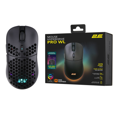 2E Gaming Миша HyperDrive Pro WL, RGB Black