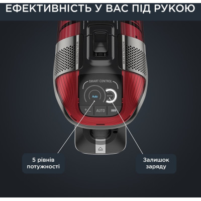 Rowenta Пилосос безпровідний X-Force Flex 12.60 Auto Animal, 320Вт, конт пилок -0.9л, автон. робота до 45хв, вага-3кг, НЕРА, чорно-червоний Rowenta Пилосос безпровідний X-Force Flex 12.60 Auto Animal, 320Вт, конт пилок -0.9л, автон. робота до 45хв, вага-3кг, НЕРА, чорно-червоний