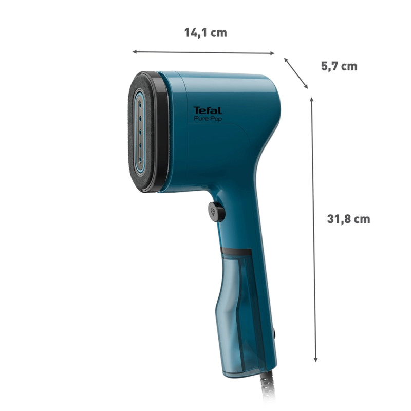 Tefal Відпарювач компактний Pure Pop, 1300Вт, 70мл, постійна пара - 20гр, синій
