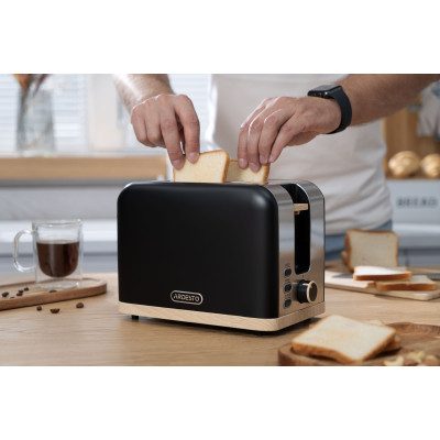 ARDESTO Тостер T-F420BWD, 800Вт, метал, 2 слоти, чорний