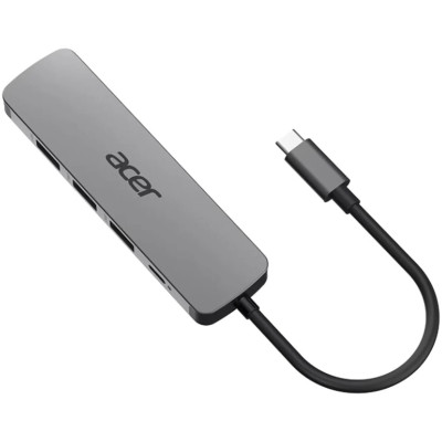 Acer Хаб 5in1 USB-С > 3xUSB-A3.0/HDMI/USB-C, 0.15м, сірий