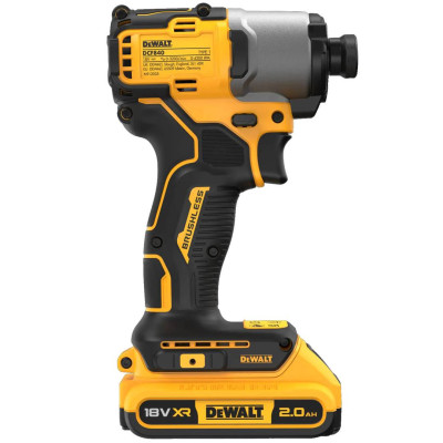 DeWALT Шурупокрут ударний акумуляторний DeWalt XR Li-Ion 18В акб 2х2А·год 192Нм 3200об/хв 4200уд/хв кейс TSTAK, ЗП 0.88кг