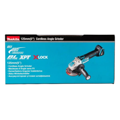 Makita Шліфмашина кутова DGA521ZX1 аккумуляторная, 125мм, 18В X-LOCK, 2.3-2.7 кг, SOLO