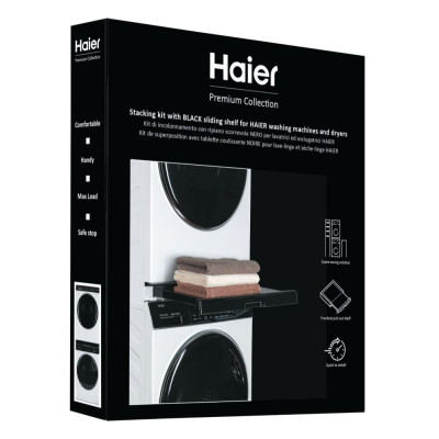 Haier Комплект монтажний для з'єднання пральної машини з сушильною машиною, 47-60см, білий