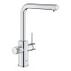 Grohe Змішувач для кухні Blue Pure Minta, довж.виливу - 223мм, поворотний/витяжний, 1+1фильтр, хром