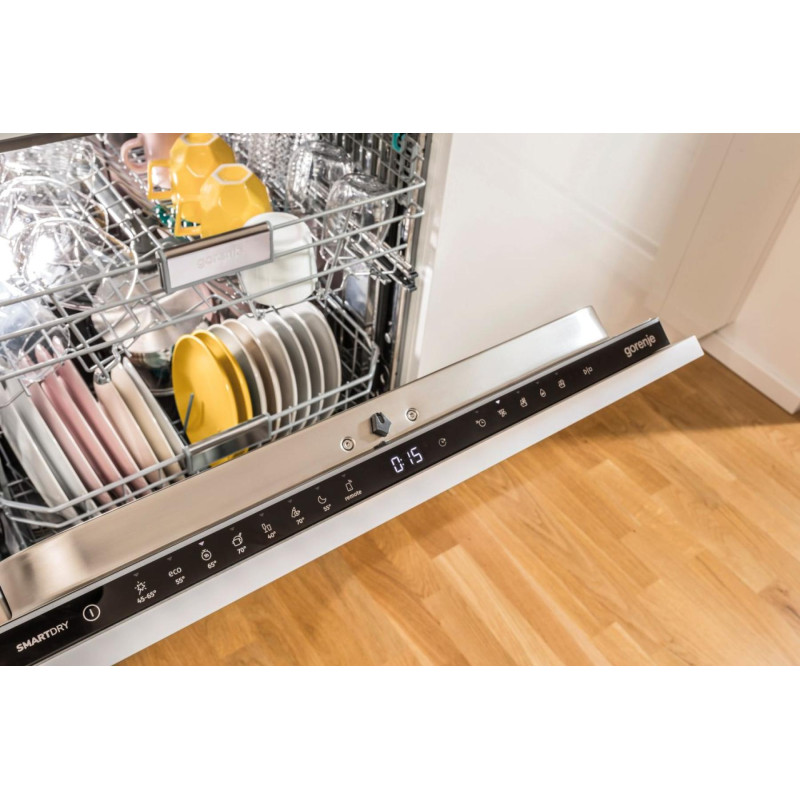 Gorenje Посудомийна машина, 16компл., A++, 60см, дисплей, 3 кошика, AquaStop, сірий
