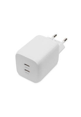 Digitus Зарядний пристрій 2хUSB-C, 65W, GaN