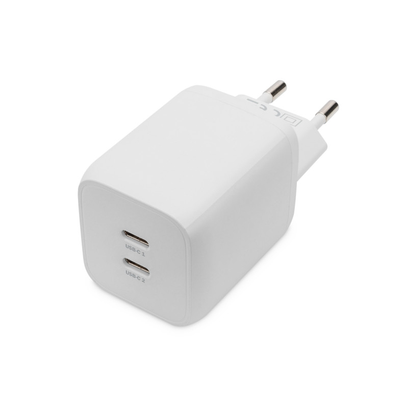 Digitus Зарядний пристрій 2хUSB-C, 65W, GaN