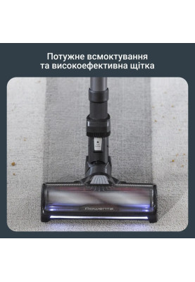 Rowenta Пилосос безпровідний X-Force Flex 14.80 Animal Aqua, 240Вт, вологе прибирання, конт пилок -0.65л, автон. робота до 90хв, HEF system 99,9%, чорно-синій