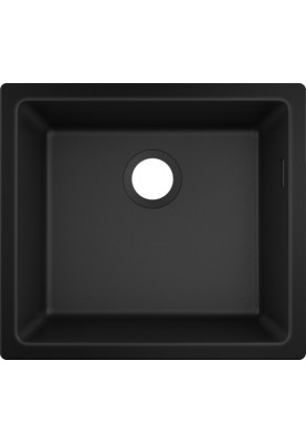 Hansgrohe Мийка кухонна S51, граніт, квадрат, без крила, 500х450х190мм, чаша - 1, врізна, S510-U450, чорний графіт