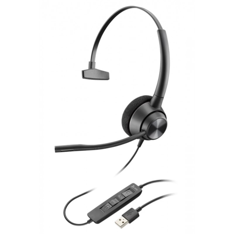 Poly Гарнітура комп'ютерна моно On-ear EncorePro 310, USB-A, всеспрямований, чорний