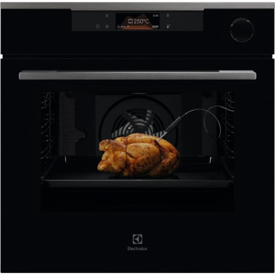Electrolux Духовий шафа електричний, 72л, А+, пара, дисплей, конвекція, піроліз, ф-ція пароварки, телескопічні напрямні, чорний