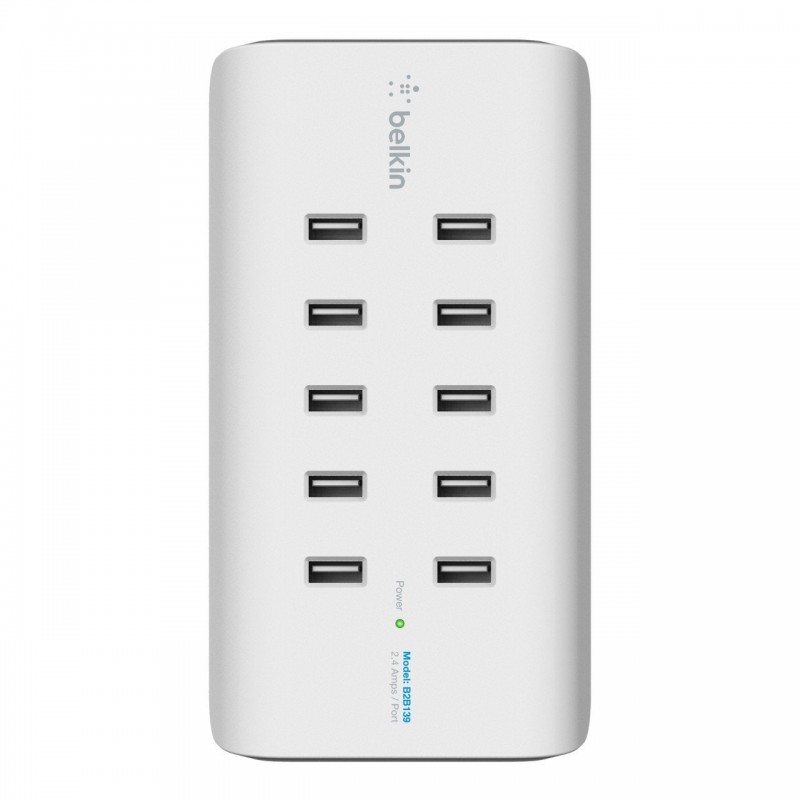 Belkin Станция для зарядки RockStar 10 PORT USB-A CHARGER 2.4 Amp, 120W