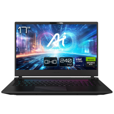 Gigabyte Ноутбук 17.3 QHD 240Hz, Intel i7-13620H, 16GB, F1TB, NVD4070-8, DOS, чорний