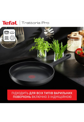 Tefal Сковорода Trattoria Pro, 24см, алюміній, бакеліт, чорний
