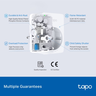 TP-Link Розумна розетка компактна Tapo P110M N300 BT 16A