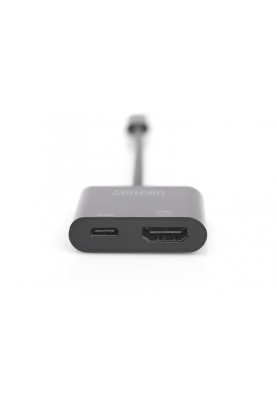 Digitus Адаптер USB-C - HDMI+USB-C UHD 4K, M/F, 0.11 m