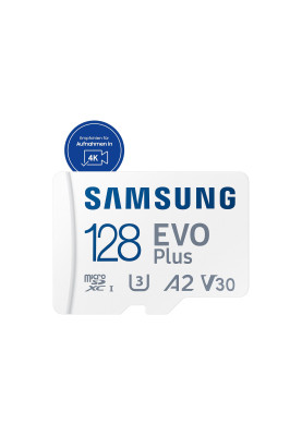 Samsung Мапа пам'яті microSD 128GB C10 UHS-I R130MB/s Evo Plus + SD