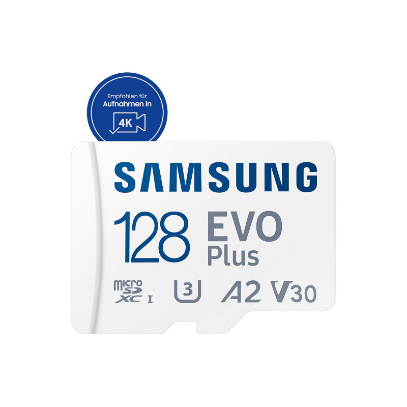 Samsung Карта пам'яті microSD 128GB C10 UHS-I R130MB/s Evo Plus + SD