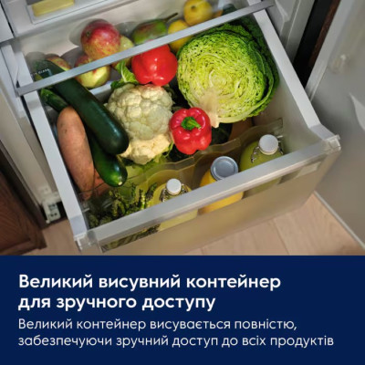 Electrolux Холодильна камера Electrolux вбудована, 177x55х55, 310л, E, ST, інв., білий