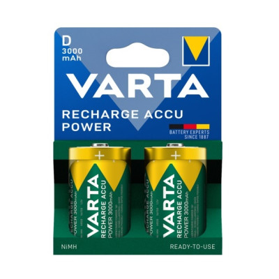 VARTA Акумулятор NI-MH Power D(LR20) 3000 мА•г, 2шт