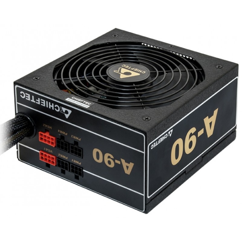 Chieftec Блок живлення RETAIL A-90 GDP-650C,650W,14cm fan,eff. >90%,24+8pin(4+4),3xMolex,6xSATA,2xPCIe 8pin(6+2),Modular