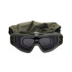 2E Tactical Маска тактична, захисна Hawk Army Green Anti-fog, сумка, 3 лінзи