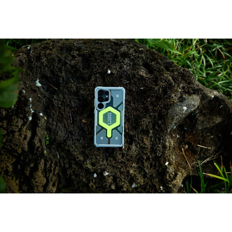 UAG Чохол+ремінець для Samsung Galaxy S25 Ultra, Pathfinder Clear with Magnet Bundle, Active Neon Lanyard