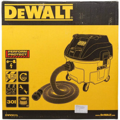 DeWALT Пилосос професійний DeWalt 1400Вт контейнер 30л 4080л/хв 9.5кг DeWALT Пилосос професійний DeWalt 1400Вт контейнер 30л 4080л/хв 9.5кг