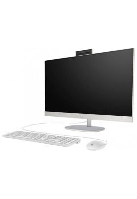 HP Комп'ютер персональний моноблок All-in-One 27" FHD IPS AG, AMD R5-7520U, 16GB, F512GB, UMA, WiFi, кл+м, DOS, білий