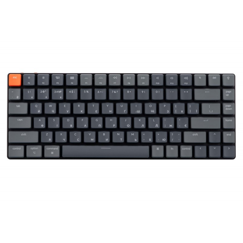 Keychron Клавіатура механічна K3 84Key, Gateron Blue, BT/USB-A, Low Profile, EN/UKR, RGB, Black