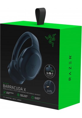 Razer Гарнітура ігрова Barracuda X, 7.1, mini-jack/USB-A/BT/WL, 1.5м, чорний