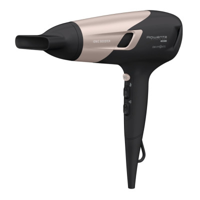 Rowenta Фен Studio Dry Glow, 2100Вт, 3 режими, дифузор, іоніз-я, хол. обдув, чорно-золотий